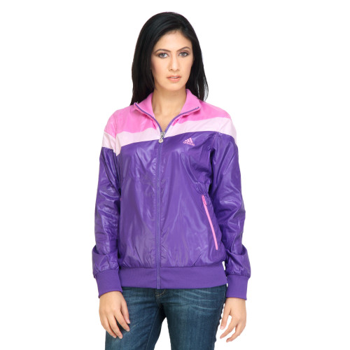 ADIDAS Women Stripes Pink Jackets