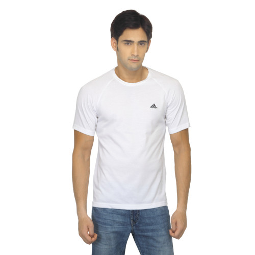 ADIDAS Men Aess Crew White T-shirt