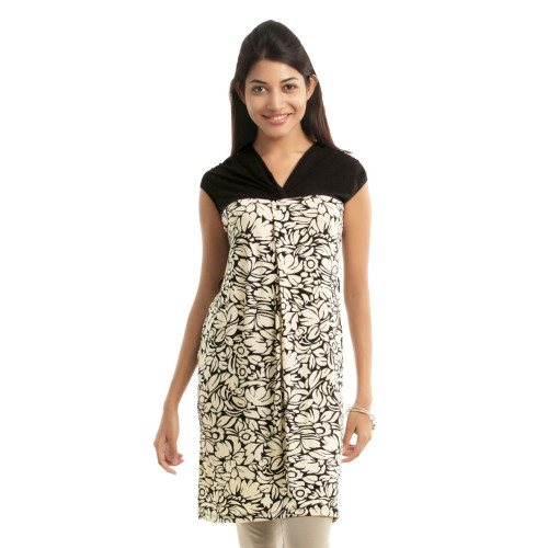 109F Women Black & Cream Dress